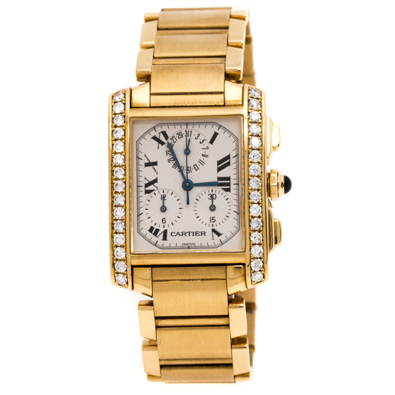 used mens gold cartier watch
