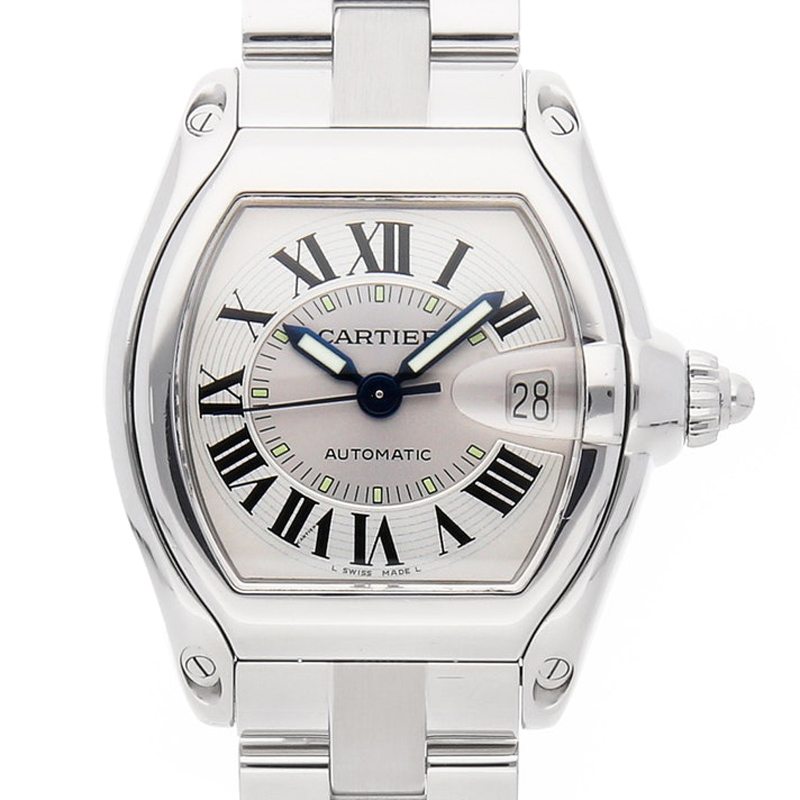 

Cartier Silver Stainless Steel Roadster W62000V3 Men's Wristwatch