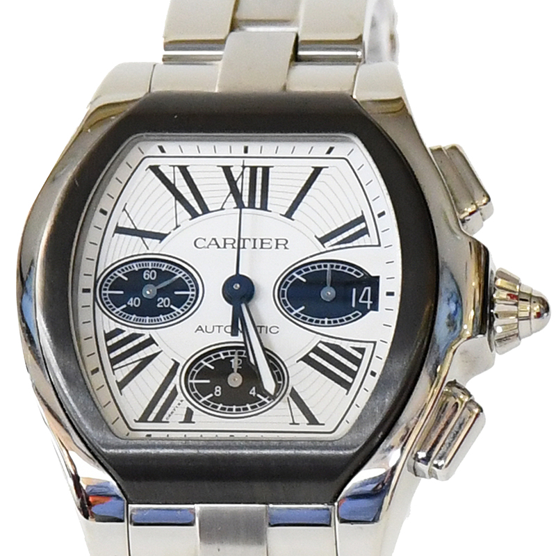 

Cartier White Dial Roadster Automatic Stainless Steel Men's Watch