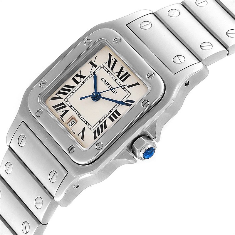 

Cartier Silver Stainless Steel Santos Galbee W20060D6 Men's Wristwatch