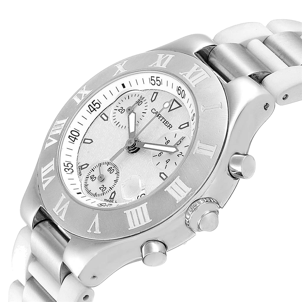 

Cartier White Stainless Steel Must