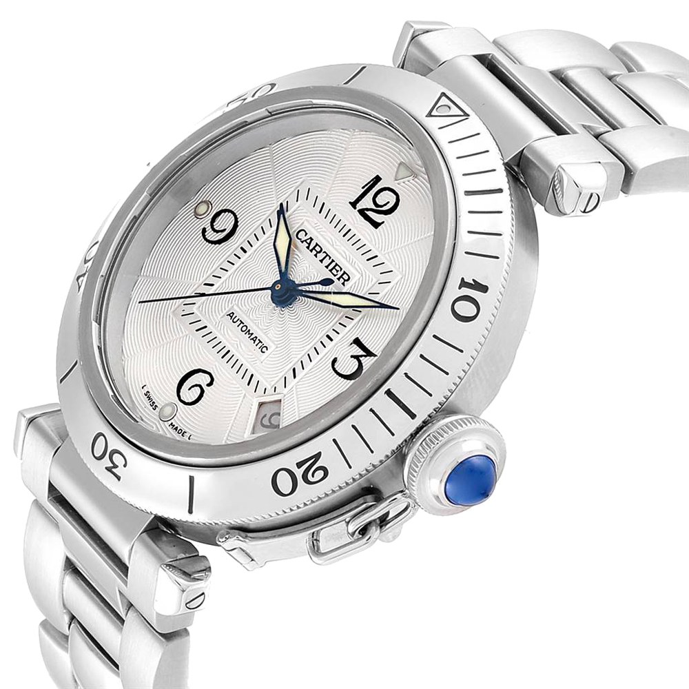 

Cartier Silver Stainless Steel Pasha W31059H3 Men's Wristwatch