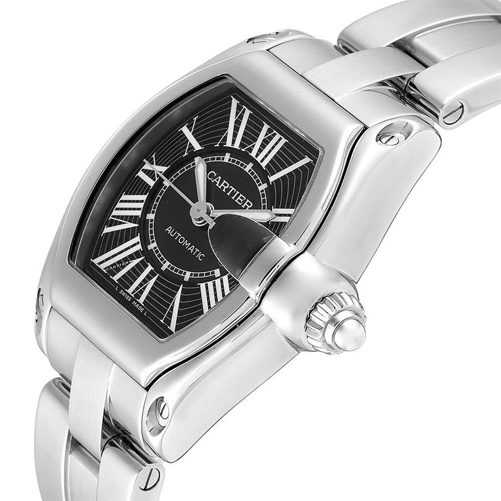 

Cartier Black Stainless Steel Roadster W62041V3 Men's Wristwatch