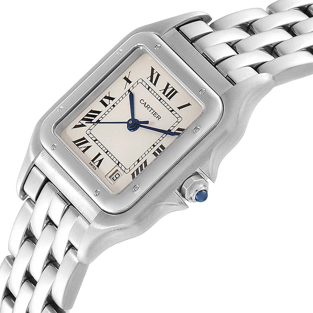 

Cartier Silver Stainless Steel Panthere W25054P5 Men's Wristwatch