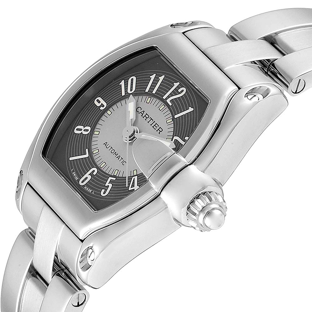 

Cartier Black Stainless Steel Roadster W62041V3 Men's Wristwatch
