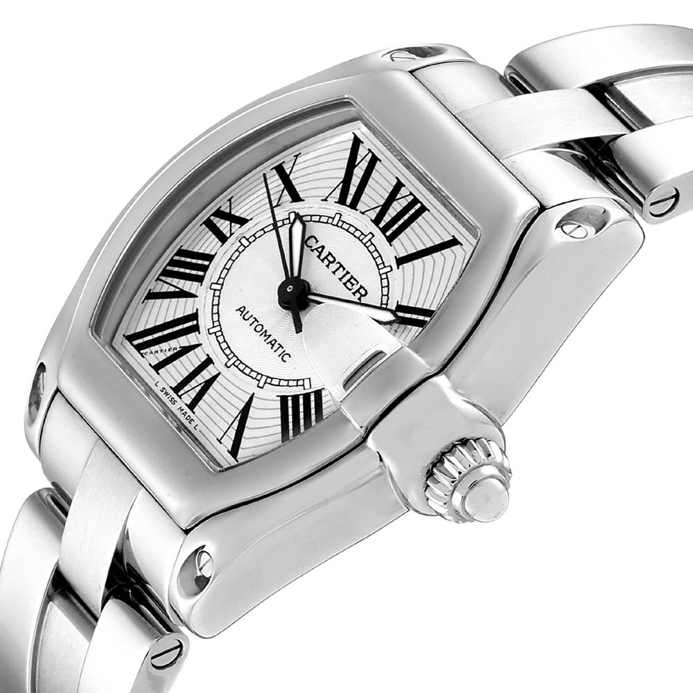 

Cartier Silver Stainless Steel Roadster W62025V3 Men's Wristwatch