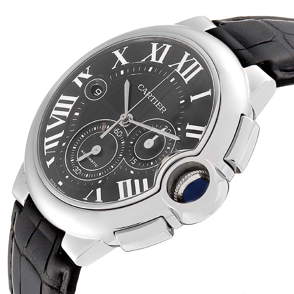 

Cartier Black Stainless Steel Ballon Bleu Chronograph W6920052 Men's Wristwatch