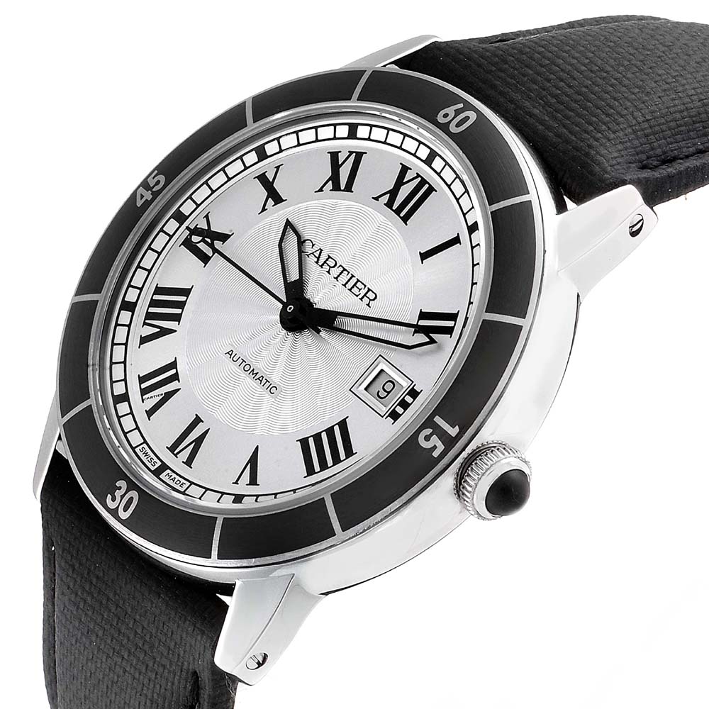 

Cartier Silver Stainless Steel Croisiere Automatic WSRN0002 Men's Wristwatch