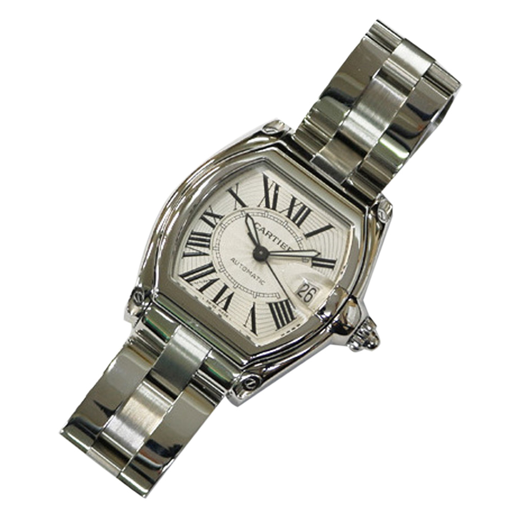 

Cartier White Stainless Steel Roadster W6206017 Men's Wristwatch  MM