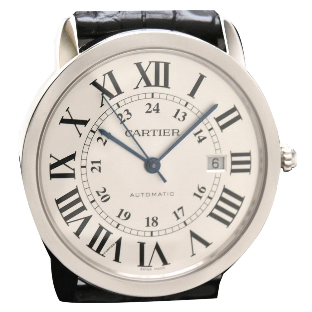 

Cartier White Stainless Steel Rondo Solo  Automatic W6701010 Men's Wristwatch 40 MM
