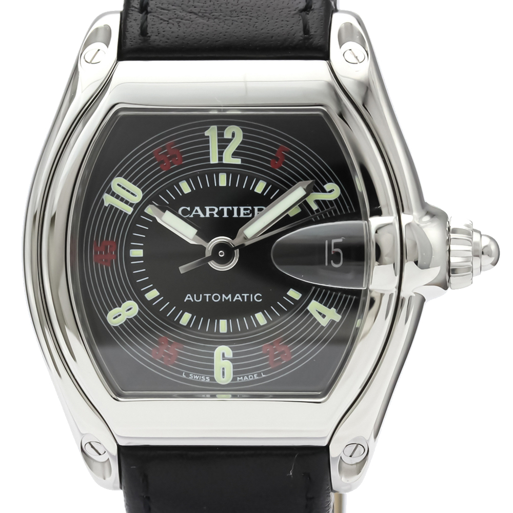 

Cartier Black Stainless Steel Roadstar Automatic W62002V3 Men's Wristwatch