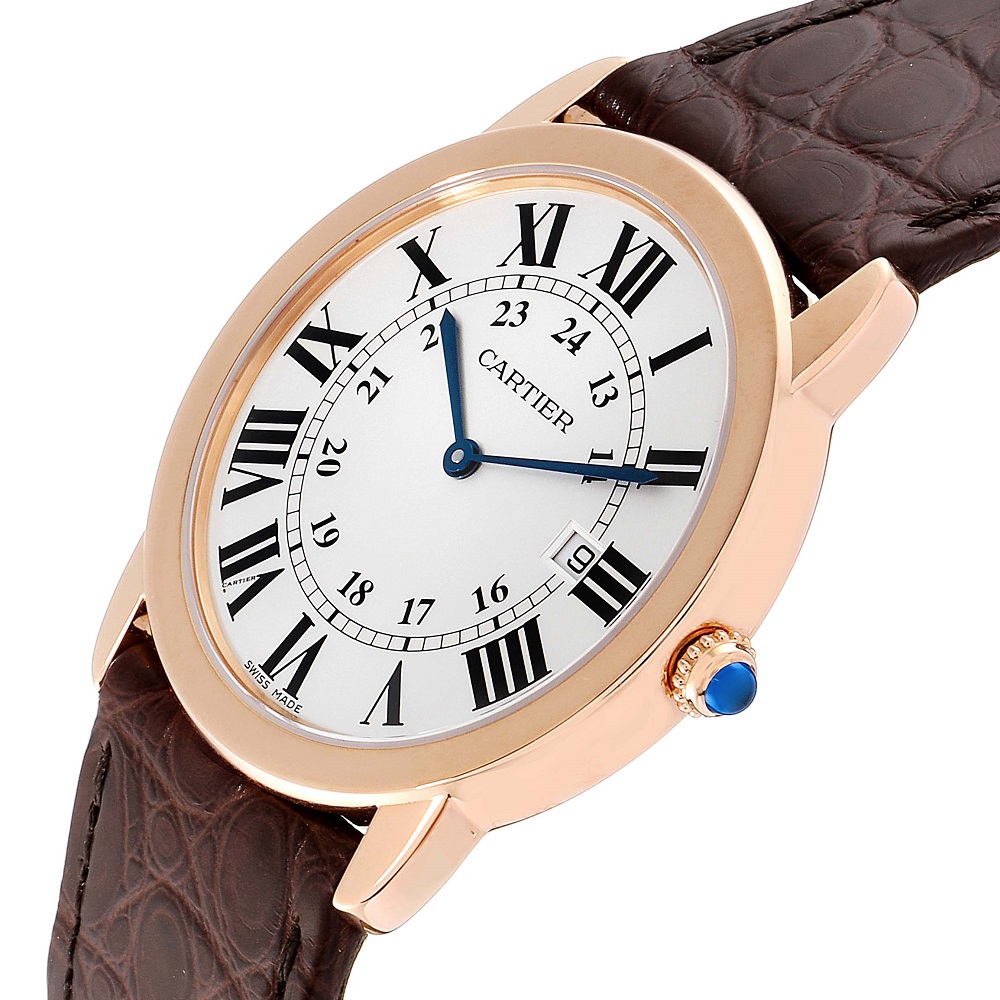 

Cartier White 18K Rose Gold Ronde Solo W6701008 Men's Wristwatch 36 MM