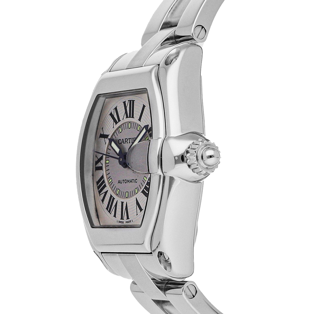 

Cartier Silver Stainless Steel Roadster W62000V3 Men's Wristwatch