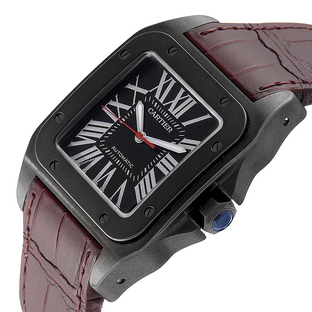 

Cartier Black ADLC Carbon Coated Steel Santos