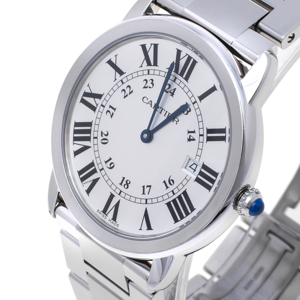 

Cartier Silver Stainless Steel Ronde Solo