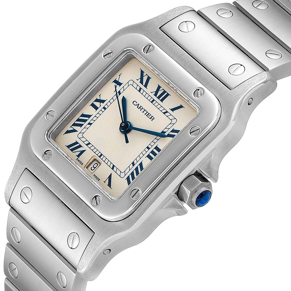

Cartier Silver Stainless Steel Santos Galbee W20060D6 Men's Wristwatch