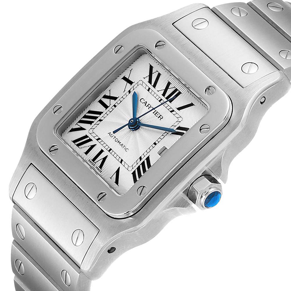 

Cartier Silver Stainless Steel Santos Galbee W20055D6 Men's Wristwatch