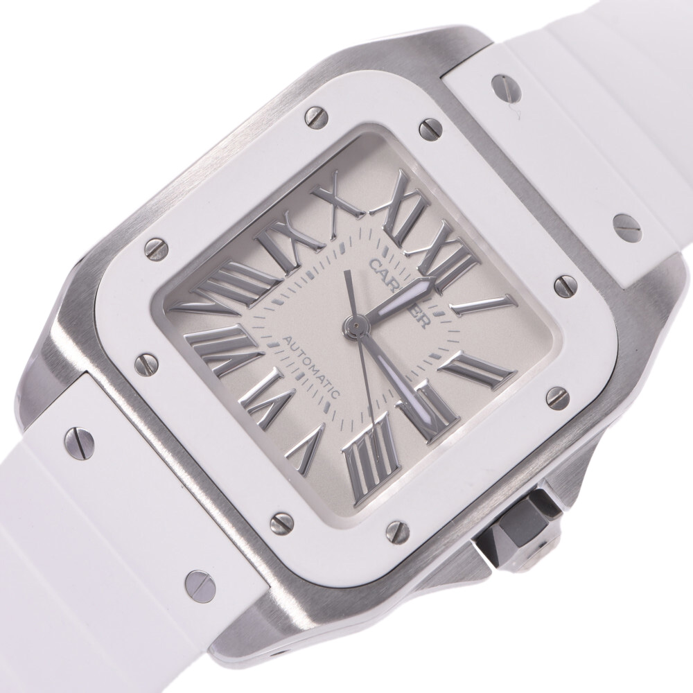 

Cartier White Stainless Steel Santos