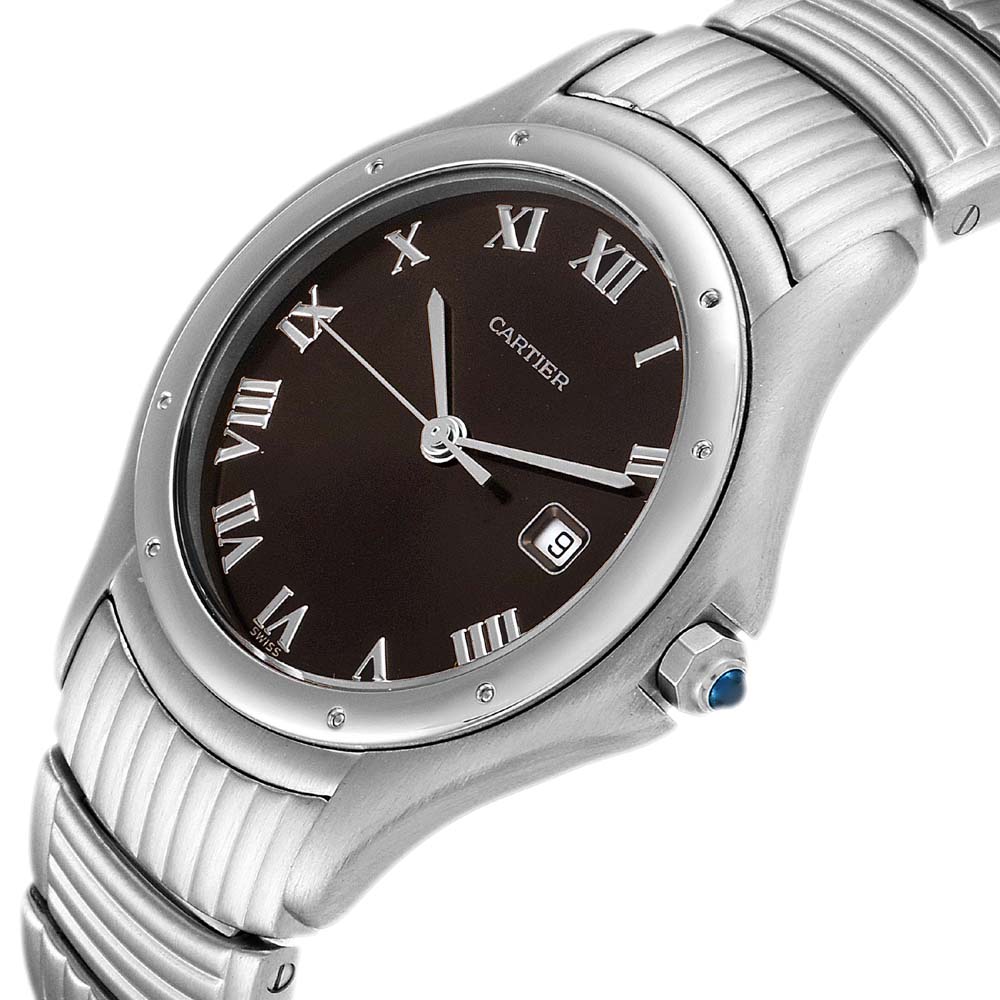 

Cartier Grey Stainless Steel Santos Cougar W20027K1 Men's Wristwatch
