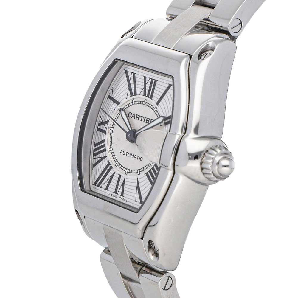 

Cartier Silver Stainless Steel Roadster W62025V3 Men's Wristwatch