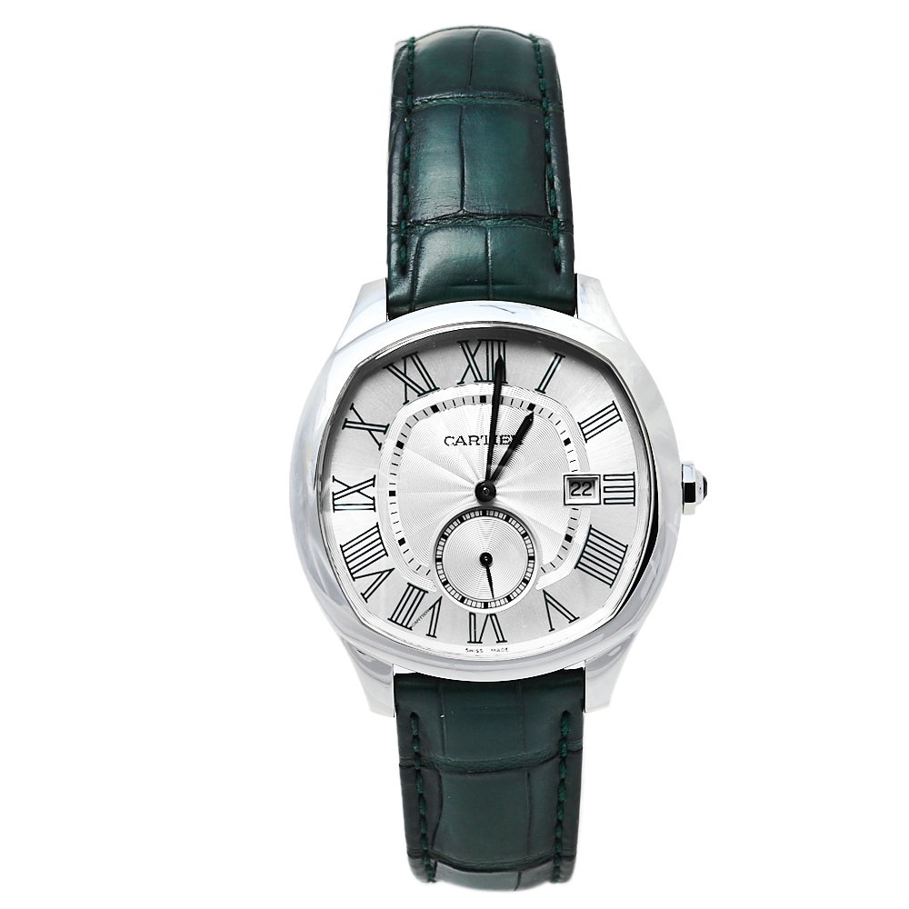 Pre-owned Cartier Crwsnm0010 Men's Wristwatch 41 Mm In Silver