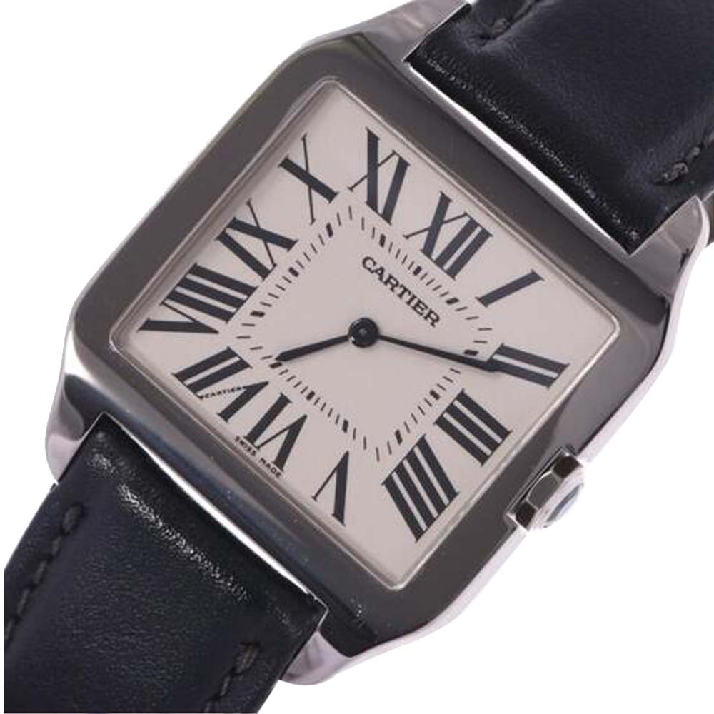 

Cartier Ivory 18K White Gold Santos Dumont Men's Wristwatch