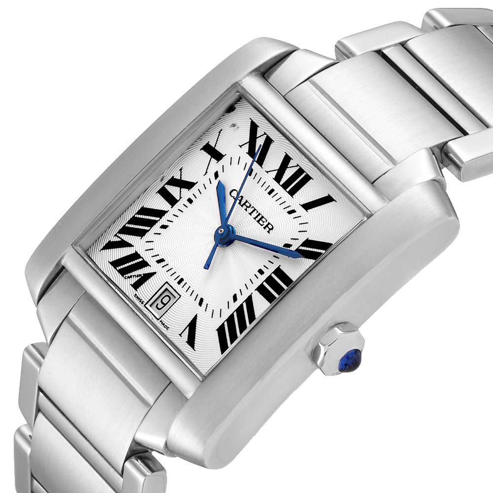 

Cartier Silver Stainless Steel Tank Francaise utomatic