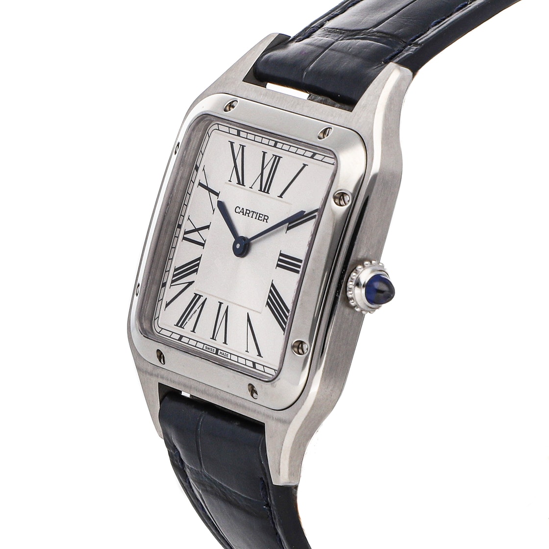 

Cartier Silver Stainless Steel Santos Dumont WSSA0022 Men's Wristwatch