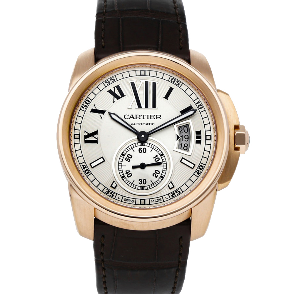 Pre-owned Cartier W7100009 Men's Wristwatch 42 Mm In Silver