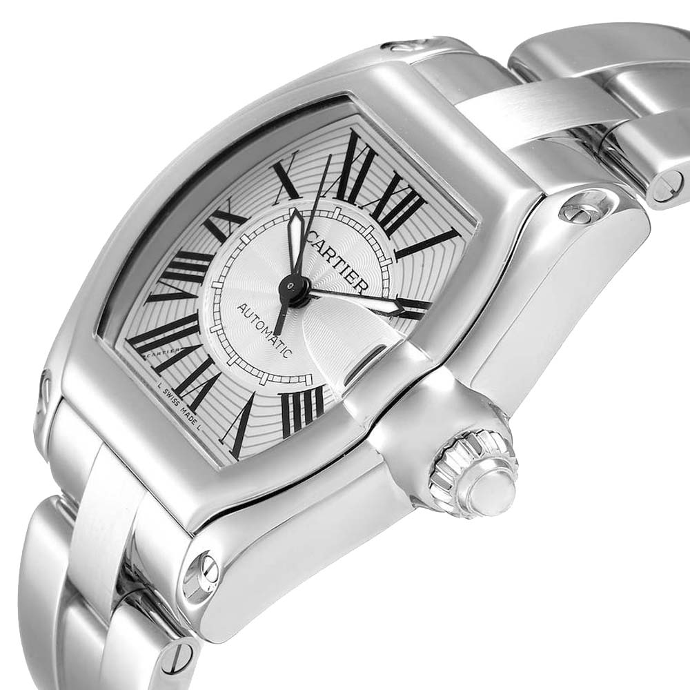 

Cartier Silver Stainless Steel Roadster W62025V3 Men's Wristwatch
