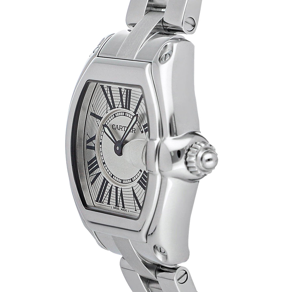 

Cartier Silver Stainless Steel Roadster W62016V3 Men's Wristwatch