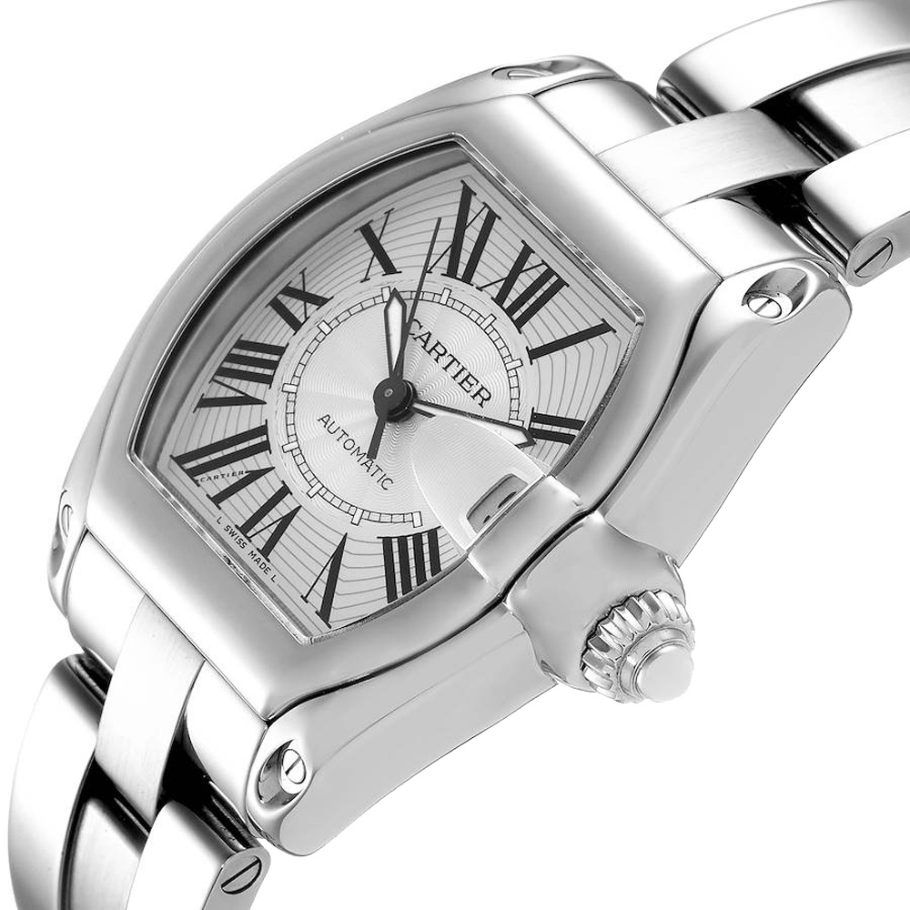 

Cartier Silver Stainless Steel Roadster W62025V3 Men's Wristwatch