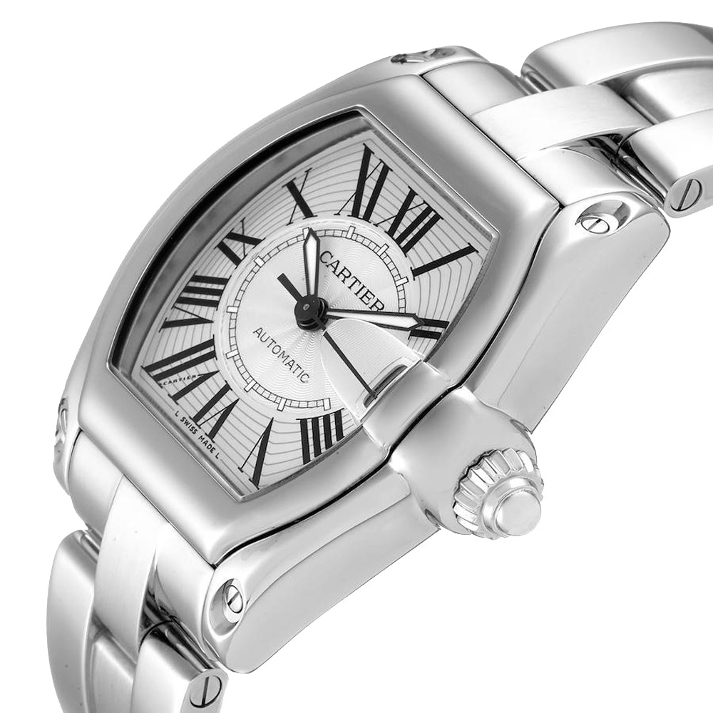 

Cartier Silver Stainless Steel Roadster W62025V3 Men's Wristwatch