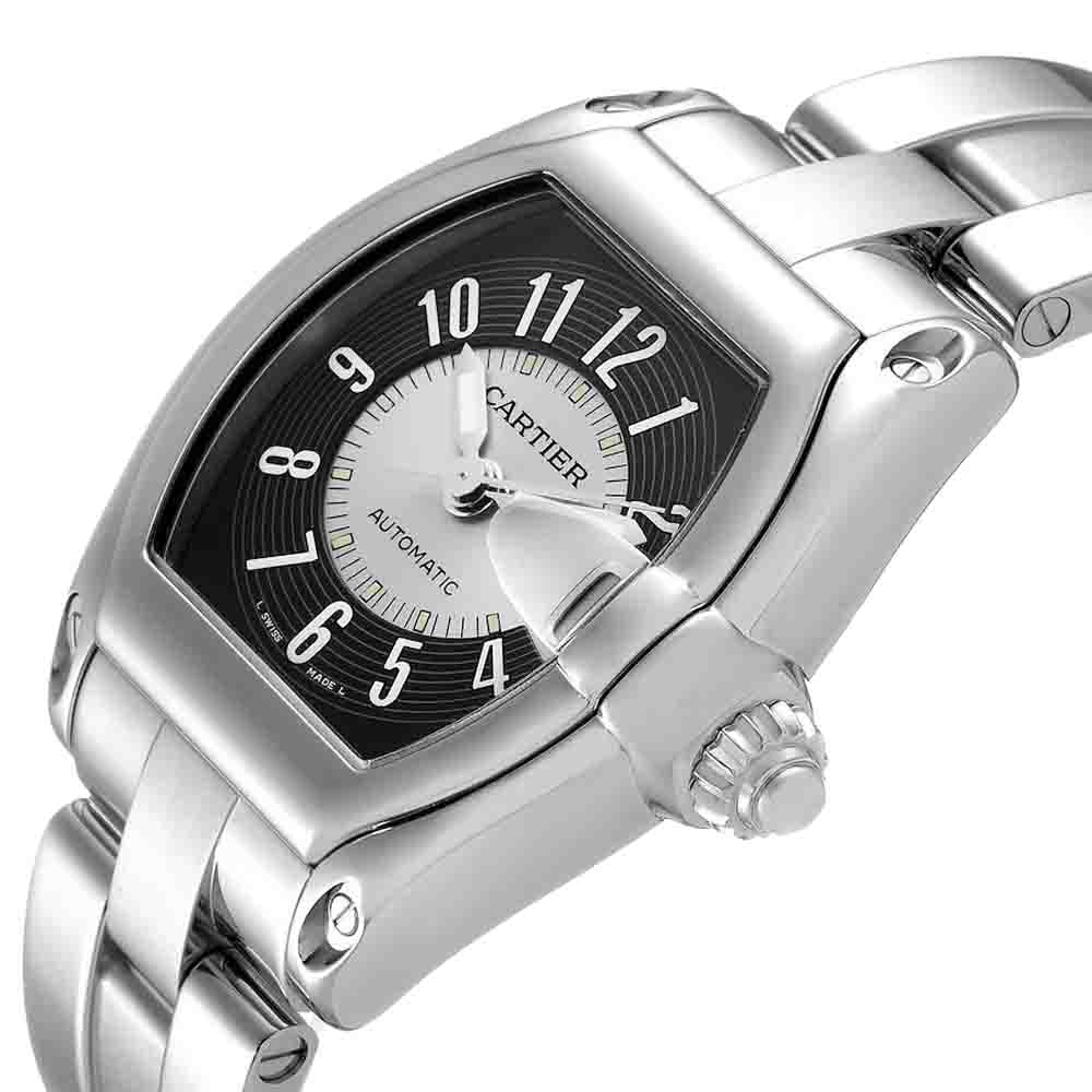 

Cartier Grey/Silver Stainless Steel Roadster Tuxedo W62001V3 Men's Wristwatch