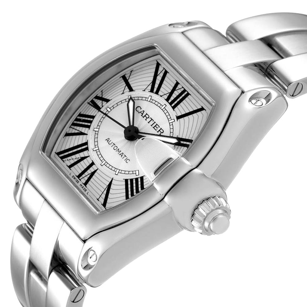 

Cartier Silver Stainless Steel Roadster W62025V3 Men's Wristwatch