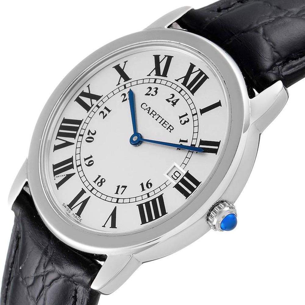 

Cartier Silver Stainless Steel Ronde Solo W6700255 Men's Wristwatch 36 MM
