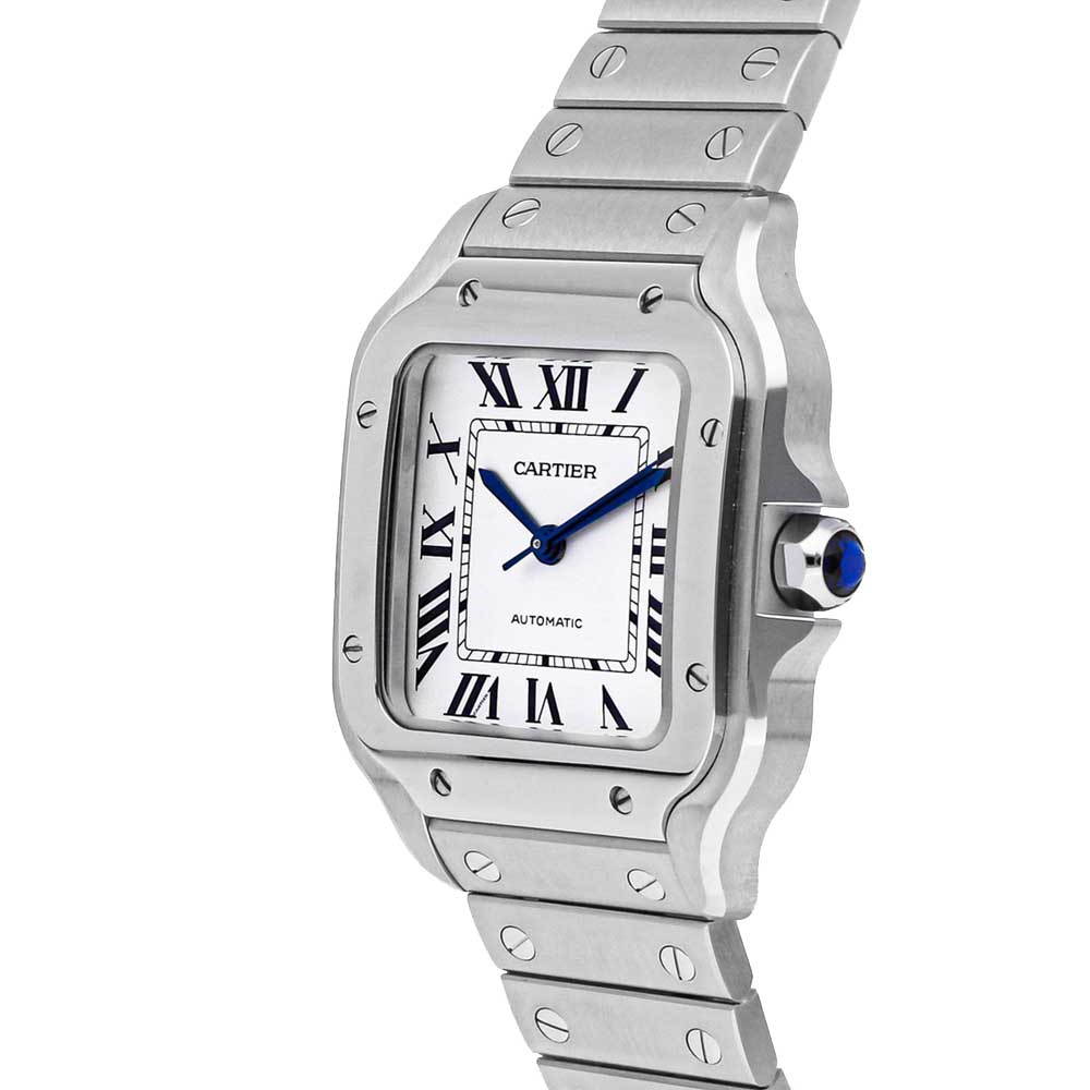 

Cartier Silver Stainless Steel Santos de Cartier WSSA0029 Men's Wristwatch 35 MM