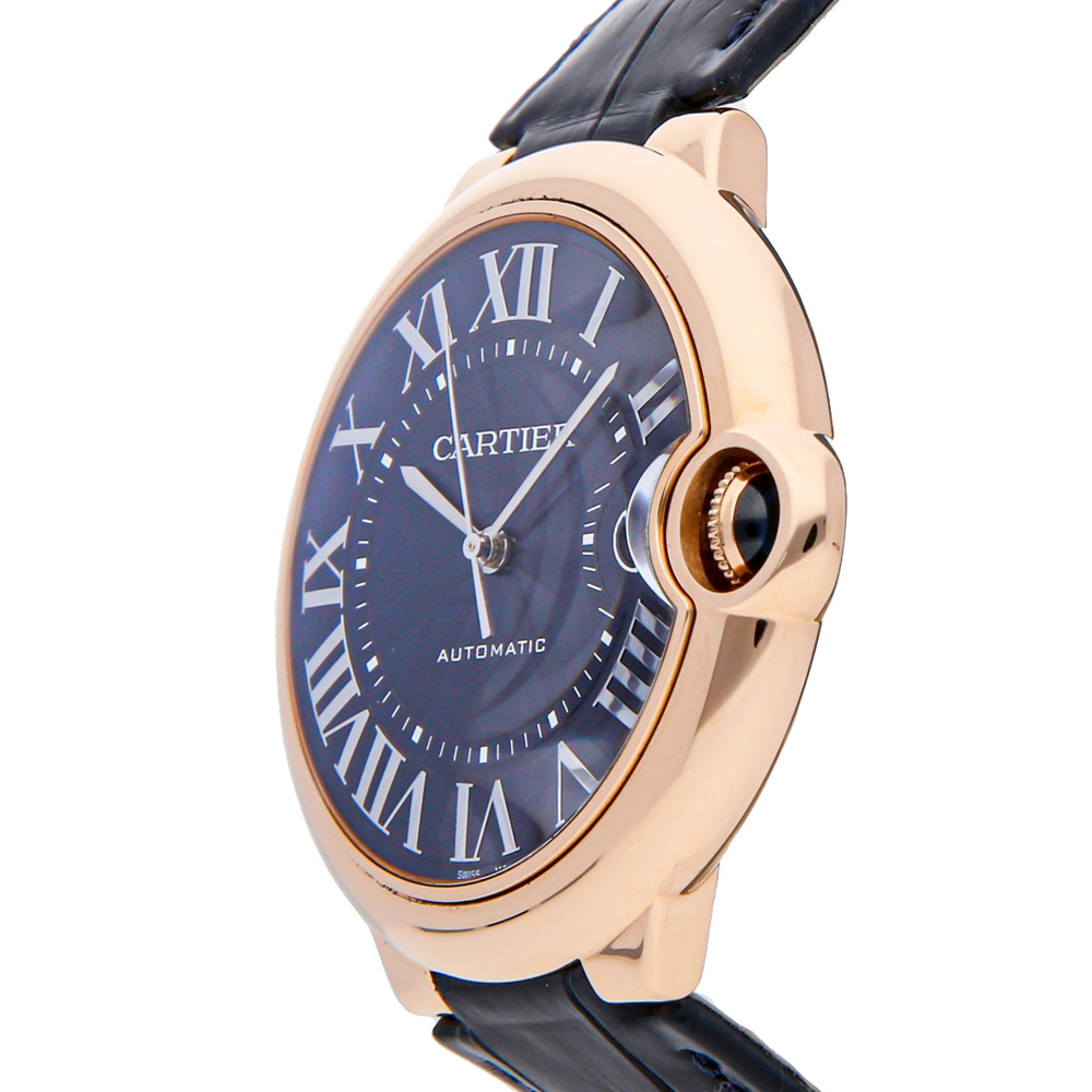 

Cartier Blue 18K Rose Gold Ballon Bleu de Cartier WGBB0036 Men's Wristwatch 42 MM