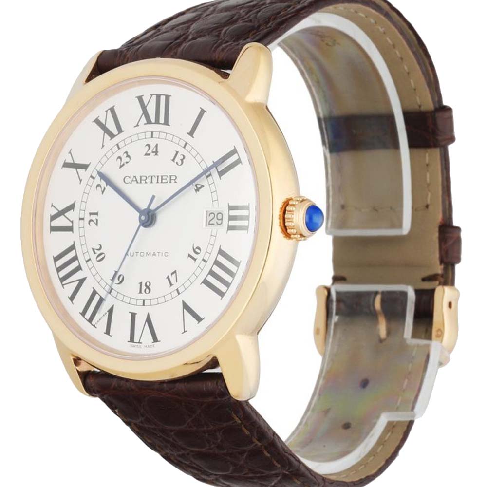 

Cartier Silver 18K Rose Gold Ronde Solo W6701009 Men's Wristwatch 42 MM