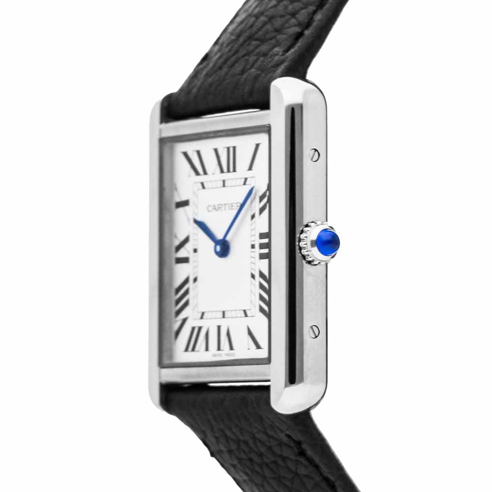 

Cartier Silver Stainless Steel Tank Solo WSTA0028 Men's Wristwatch