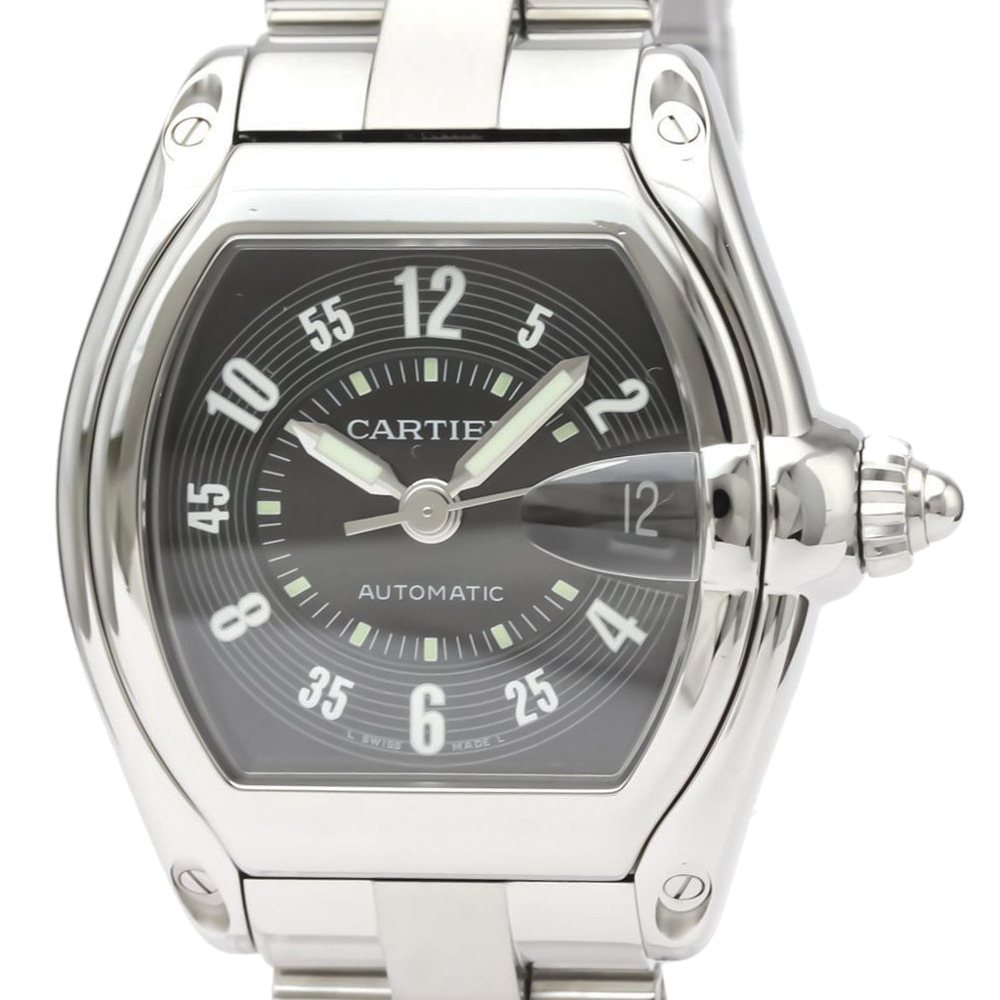 

Cartier Black Stainless Steel Roadstar W62004V3 Automatic Men's Wristwatch 38 MM