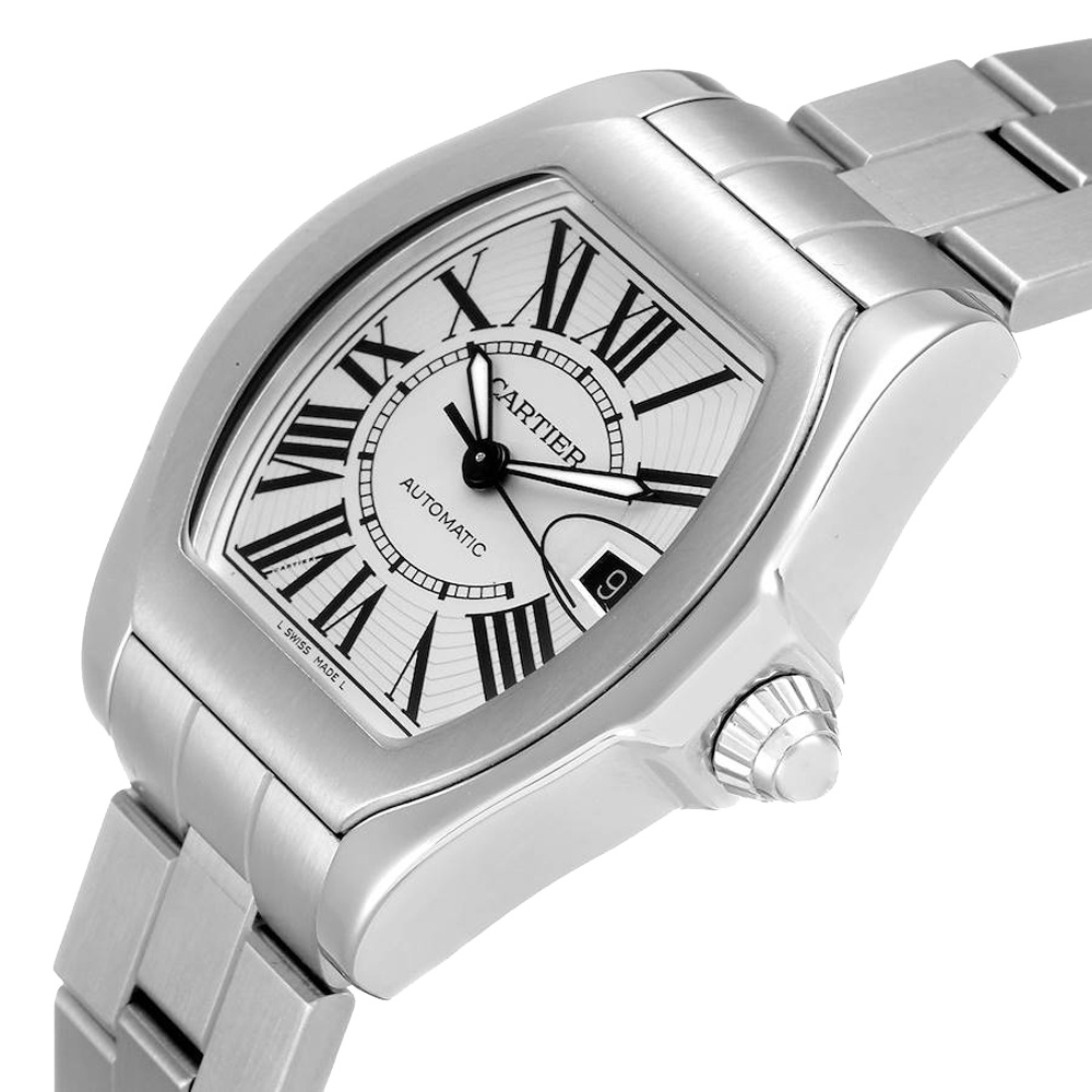 

Cartier Roadster Silver Stainless Steel Roadster W6206017 Men's Wristwatch 45 MM