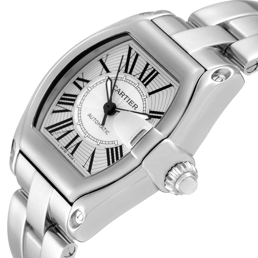 

Cartier Silver Stainless Steel Roadster W62025V3 Men's Wristwatch