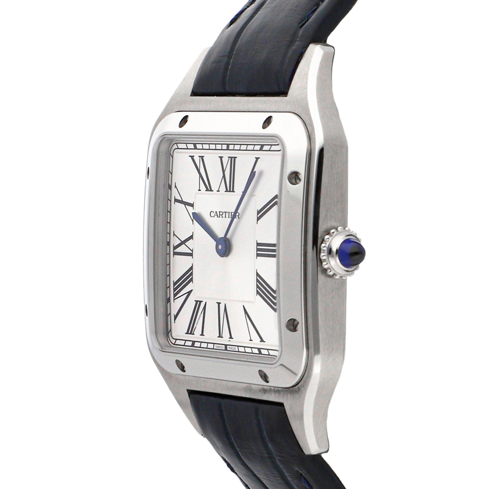 

Cartier Silver Stainless Steel Santos Dumont WSSA0022 Men's Wristwatch