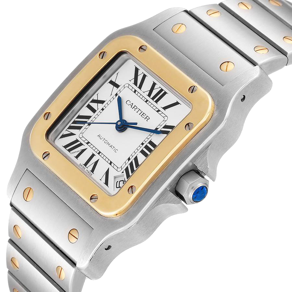 

Cartier Silver 18K Yellow Gold And Stainless Steel Santos Galbee  W20099C4 Men's Wristwatch 32 x 45 MM