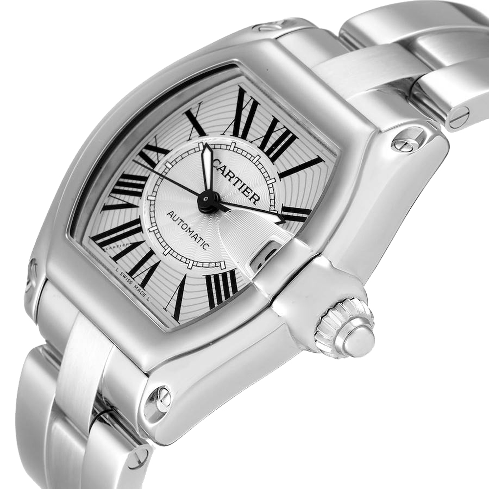 

Cartier Silver Stainless Steel Roadster W62025V3 Men's Wristwatch