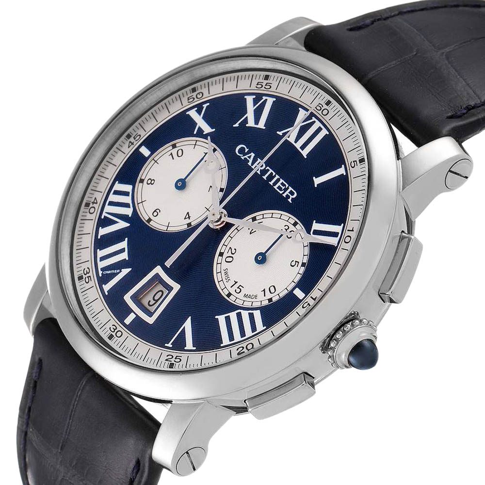 

Cartier Blue Rotonde de Cartier 18K White Gold 1556239 Men's Wristwatch