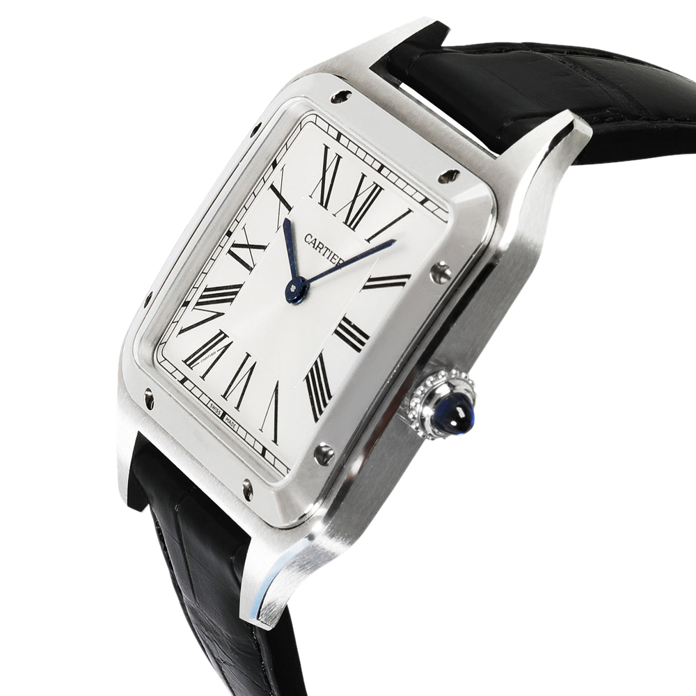 

Cartier Silver Stainless Steel Santos Dumont WSSA0022 Men's Wristwatch