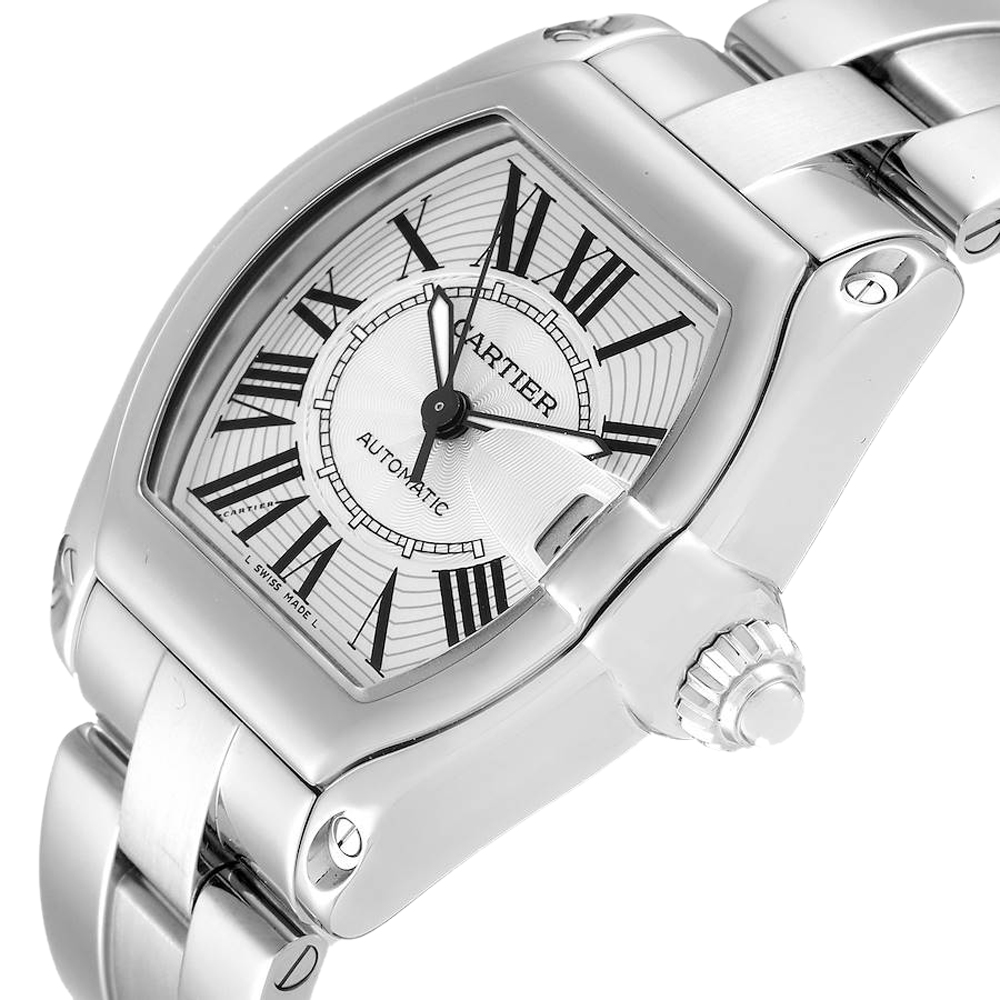 

Cartier Silver Stainless Steel Roadster W62025V3 Men's Wristwatch