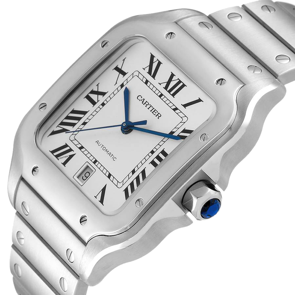 

Cartier Silver Stainless Steel Santos WSSA0018 Men's Wristwatch 39 MM